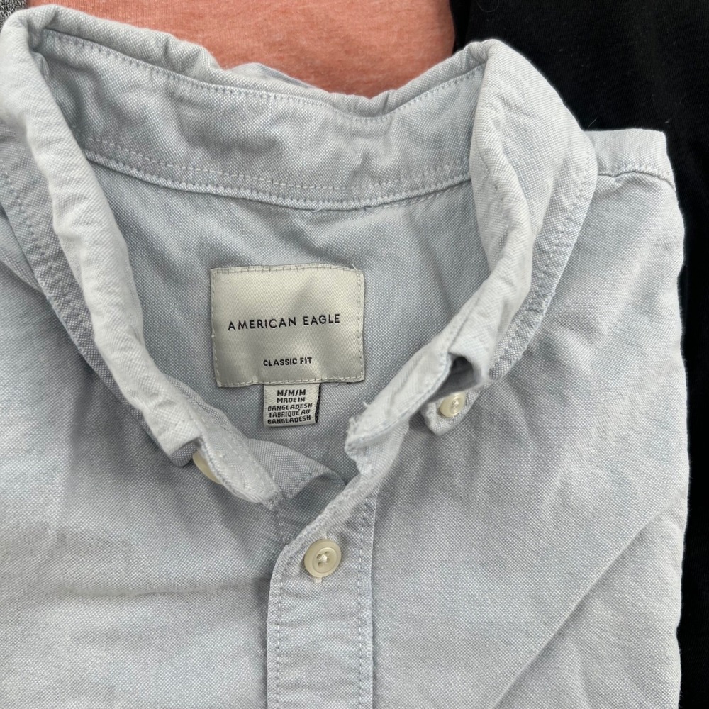 Mens American Eagle Lucky Brand Shirt Lot 6pc Medium Button Up Henley Tee KS-G1 - Picture 6 of 8